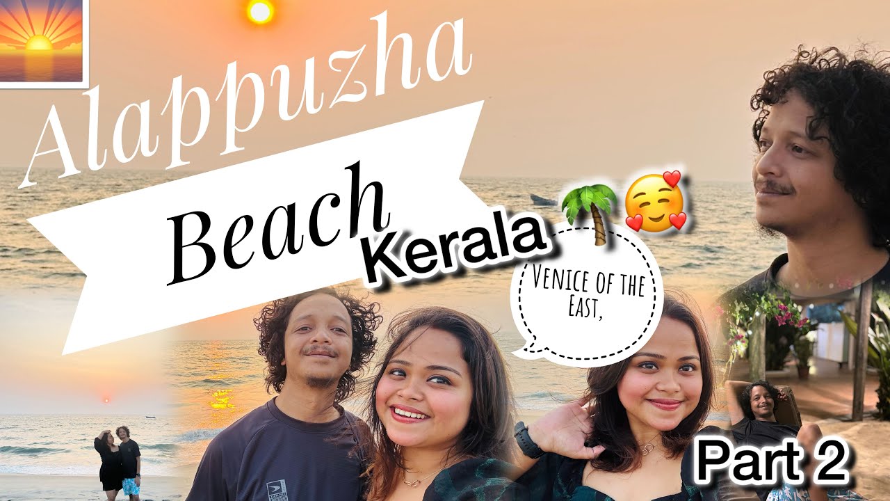 Alappuzha beach at sunset time  🏝️ #alleppy #kerala #vlog #india #travel #travelvlog #love sunset 