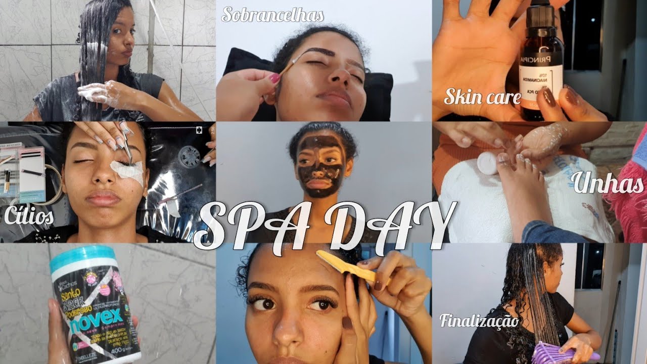 SPA DAY COMPLETO PARA O FIM DE ANO 🧖🏽‍♀️ Cílios, sobrancelhas, unhas, cabelo e skin care