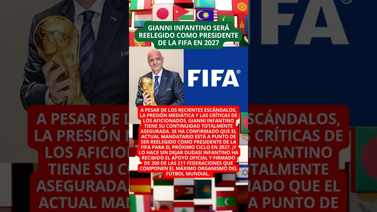 INFANTINO TIENE SU REELECCI&Oacute;N ASEGURADA EN LA FIFA