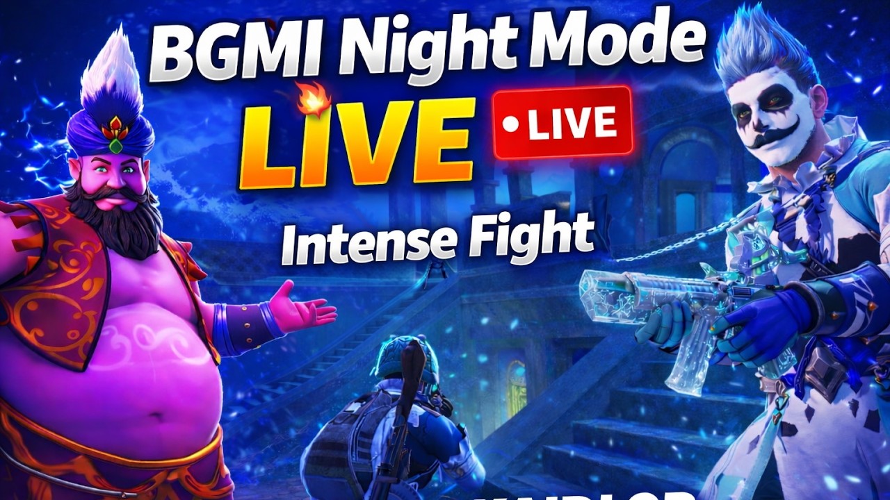 BGMI LIVE 🔴 Night Mode Intense Fights + Funny Voice Over 😂 | KAIDI OP Live Stream