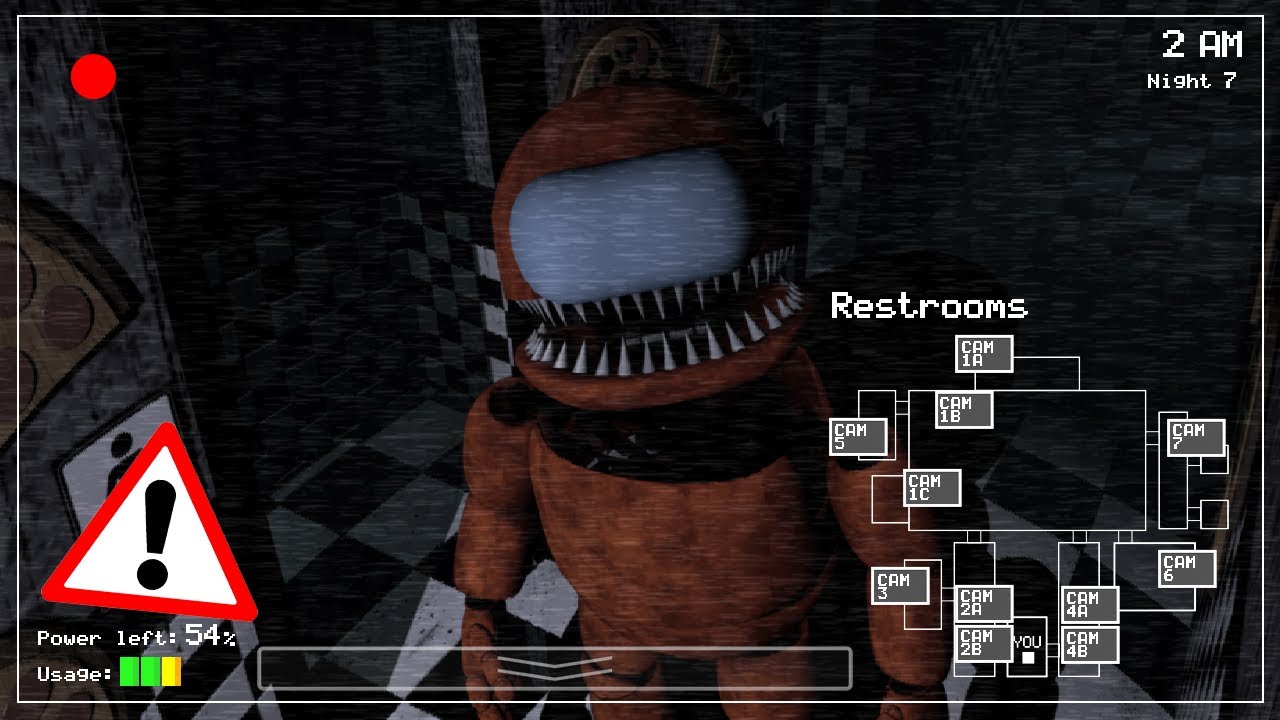 Самозванец снова ворвался в FNaF! Among Us! (FNaF 1 Мод)