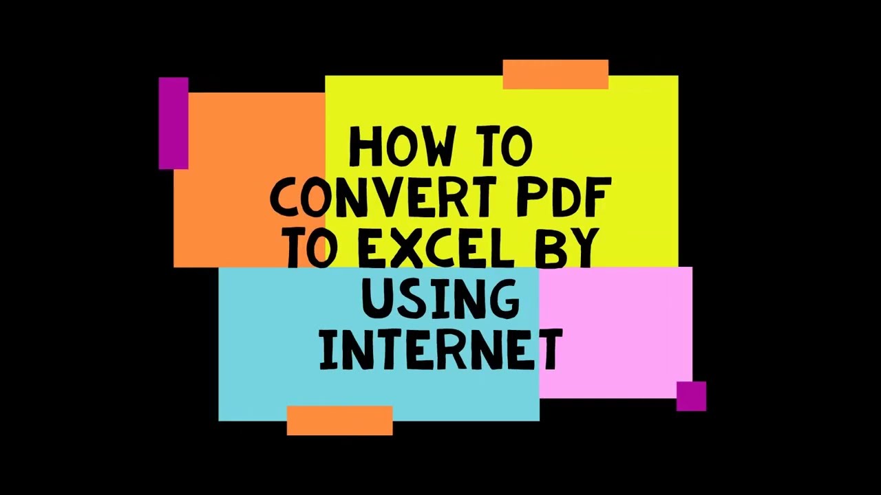 PDF to Excel conversion by Using Internet 