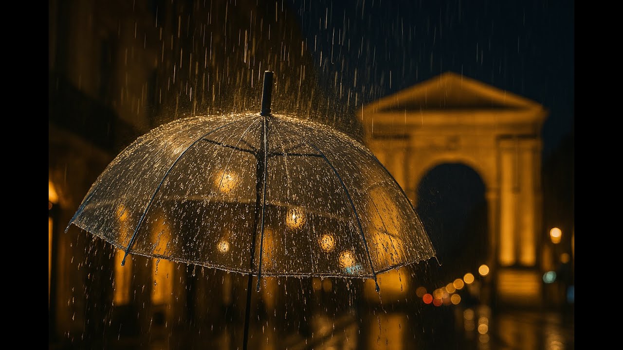 Walking in the Night Rain Walk Bordeaux 4k France | Apr 2025 | ASMR Rain sounds for sleeping