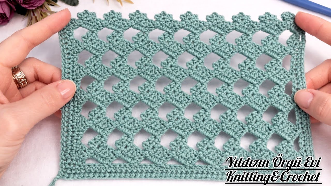 Sır Gibi Saklanan DANTEL Kadar Zarif Hızlı İlerleyen Trend Tığ İşi  Modeli Yelek Şal Modeli #crochet