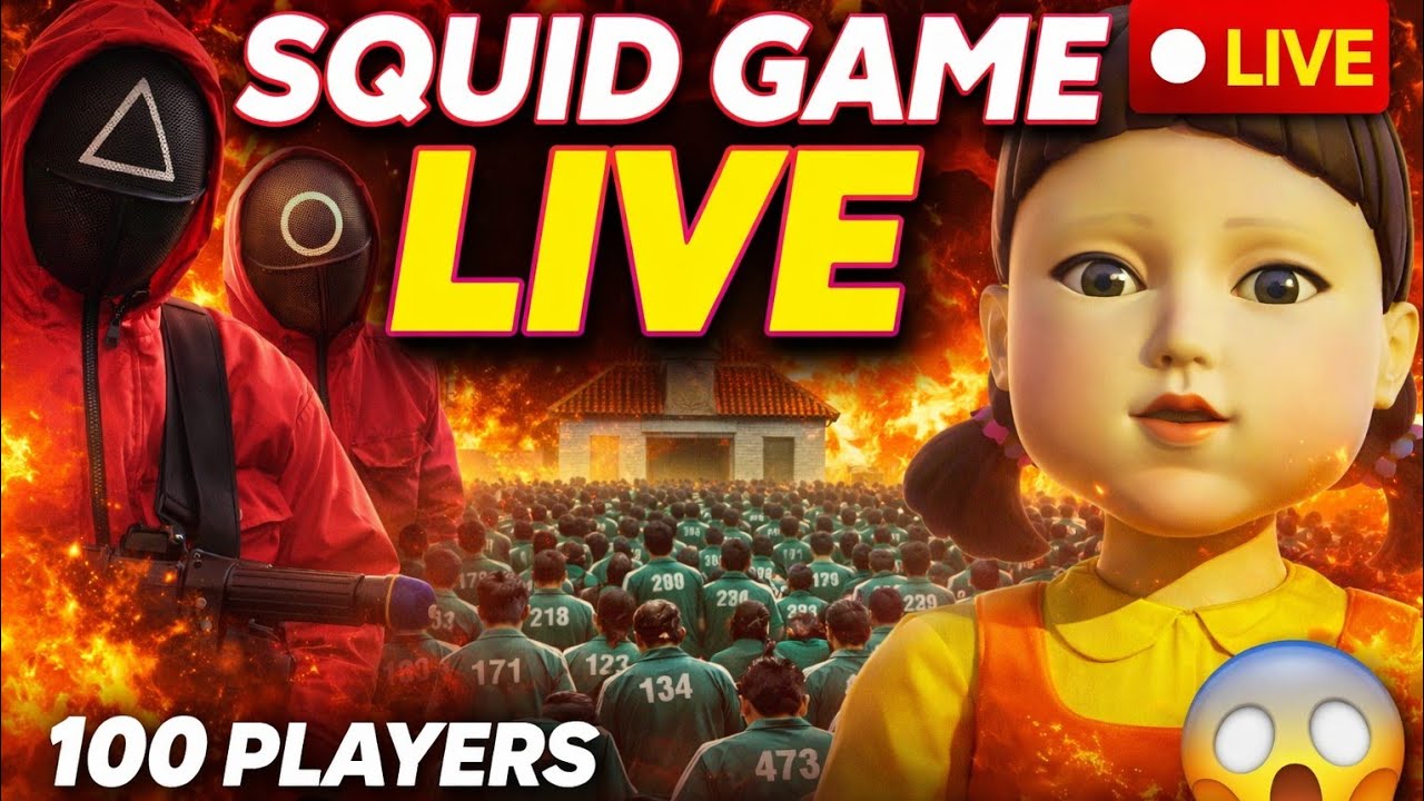 SQUID GAME LIVE 🔴 Last Player Standing 😱 | Hindi Gameplay