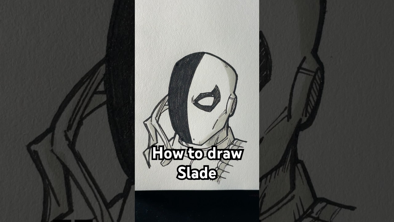 How to draw Slade from Teen Titans! 