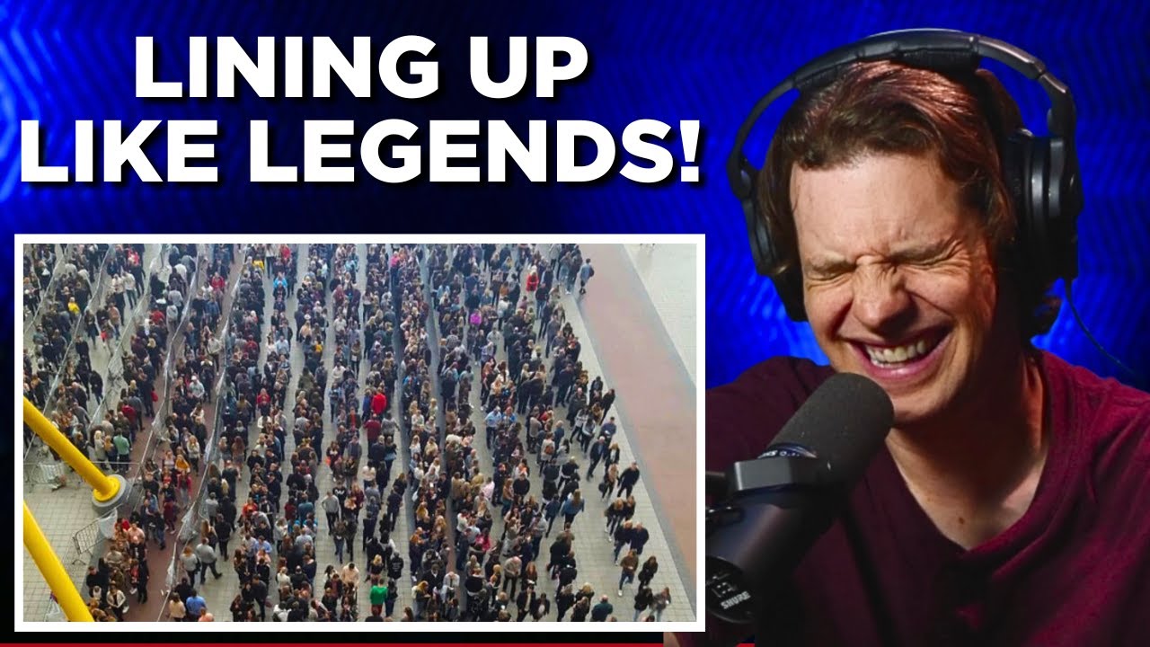 American Reacts to Extreme British Queuing!