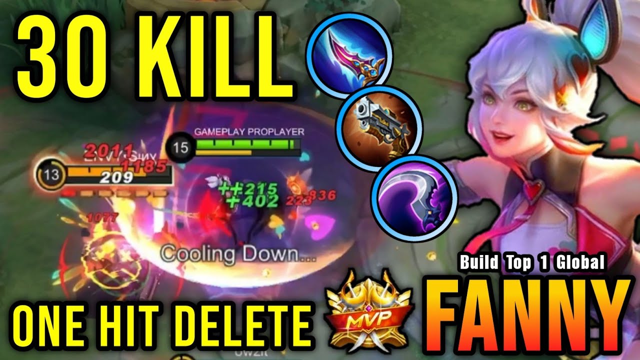 30 Kills!! Fanny One Hit Delete - Build Top 1 Global Fanny ~ MLBB