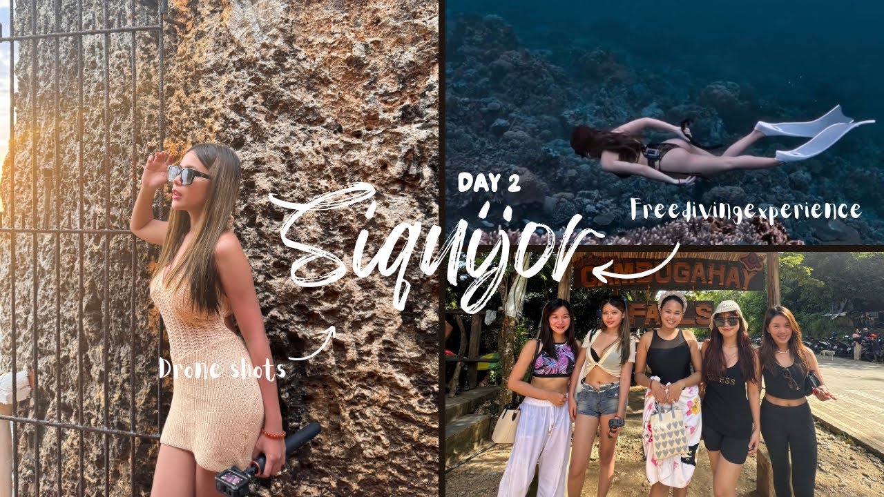 SIQUIJOR TOUR 🇵🇭🏝️ | Day 2 | Freediving + Falls & more... | Shanaia Avegail 