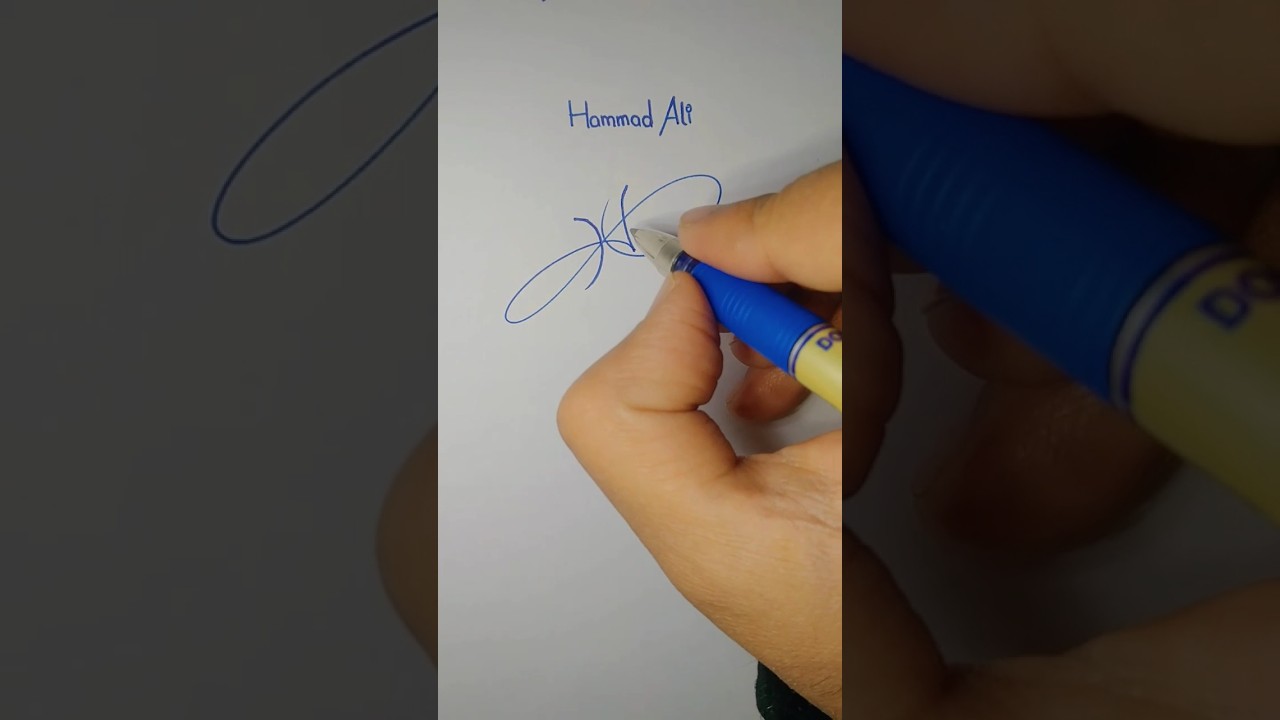 Hammad Ali name signature style #sign #status #signature #calligraphy #h #a #letter h letter sign
