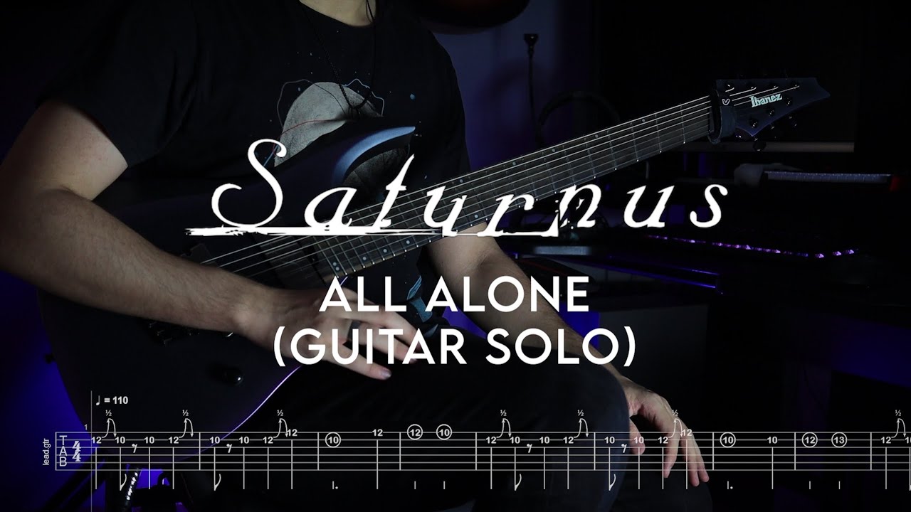 Saturnus - All Alone | Guitar Solo Cover + Screen Tabs