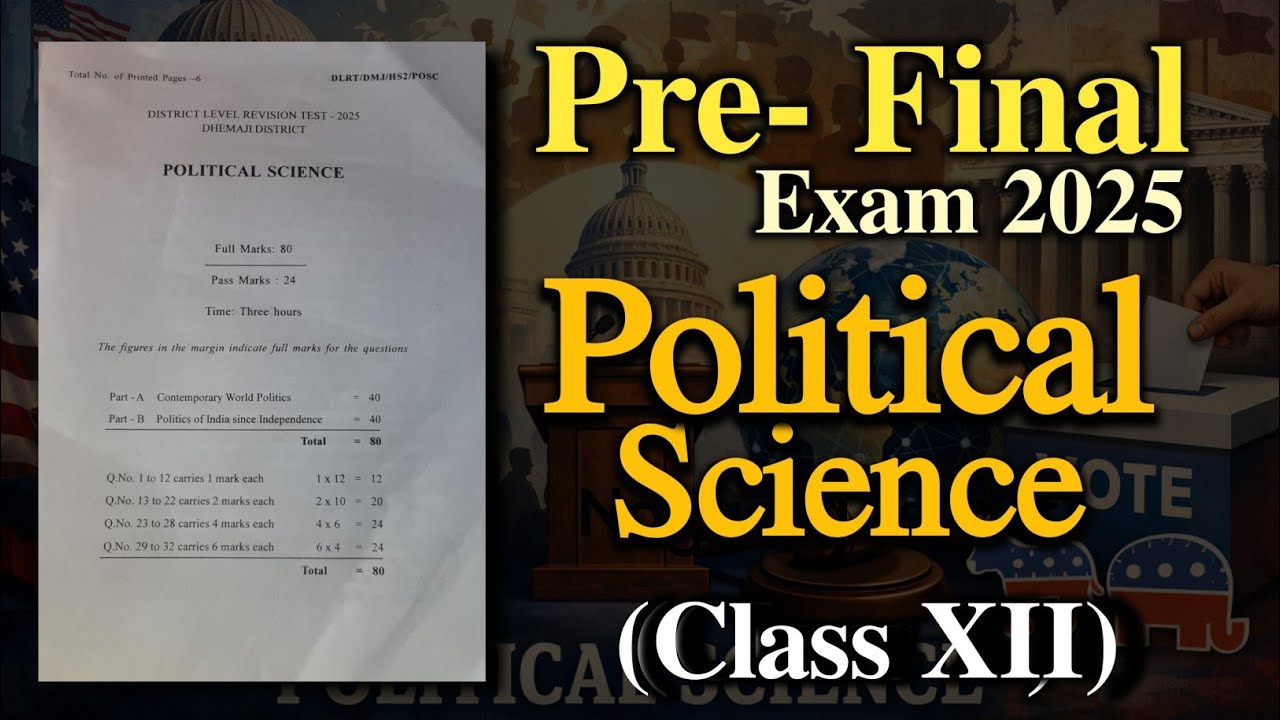 PRE-FINAL Exam 2026 | Political Science| HS 2026 | You can learn 