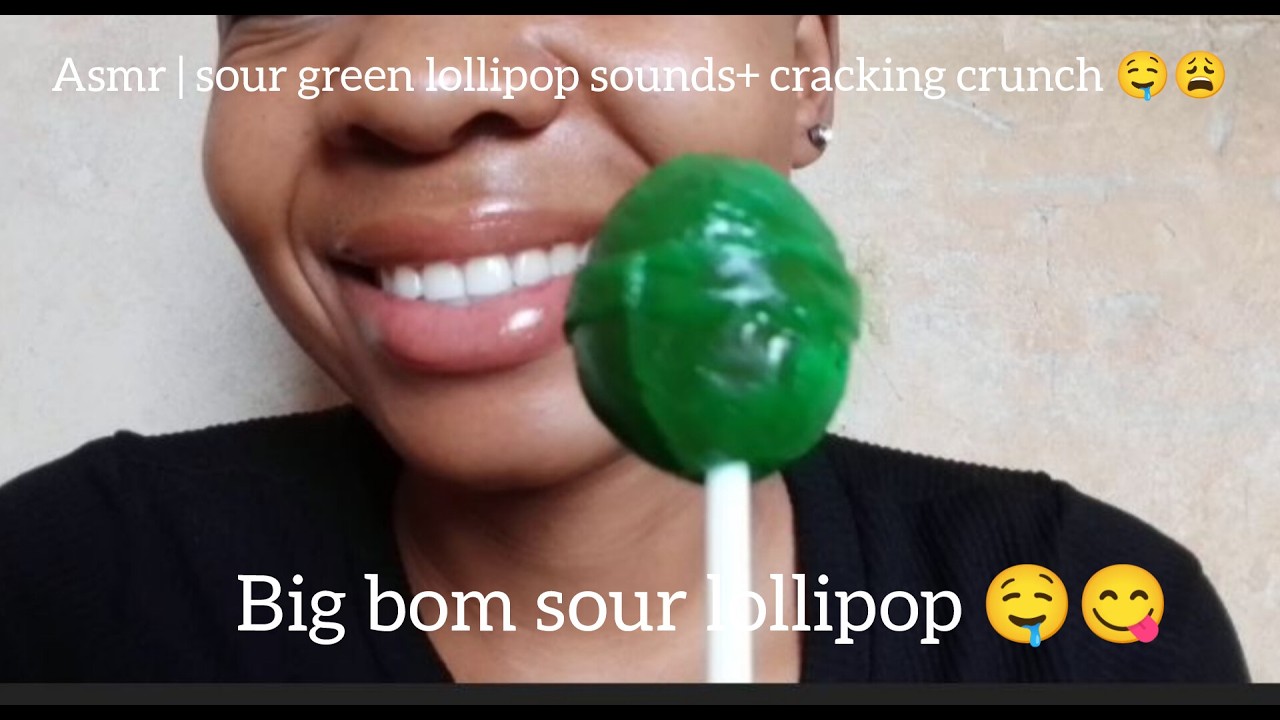 ASMR | Sour lollipop cracking crunch sounds 🤤😋