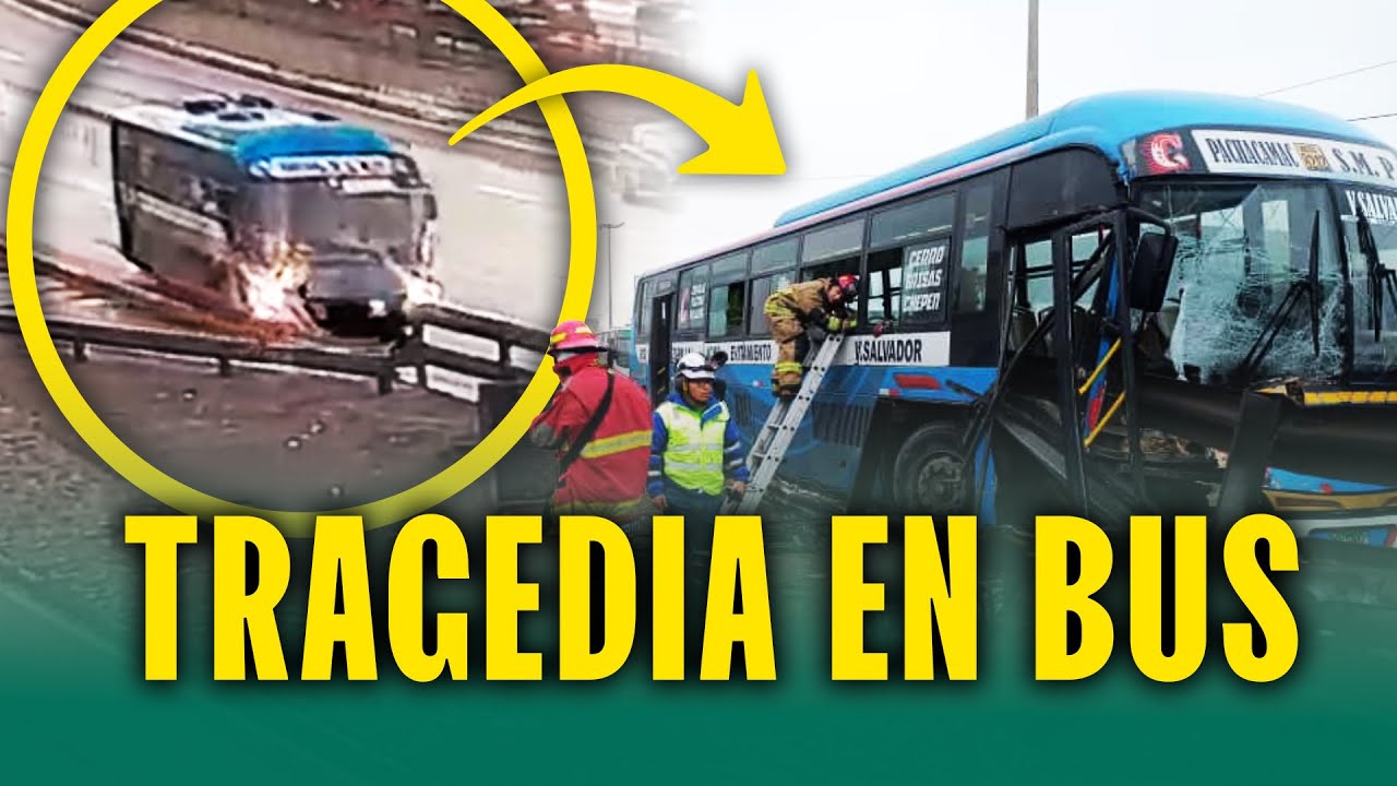 Bus pierde el control en autopista y valla lo atraviesa por completo: 2 muertos y varios heridos