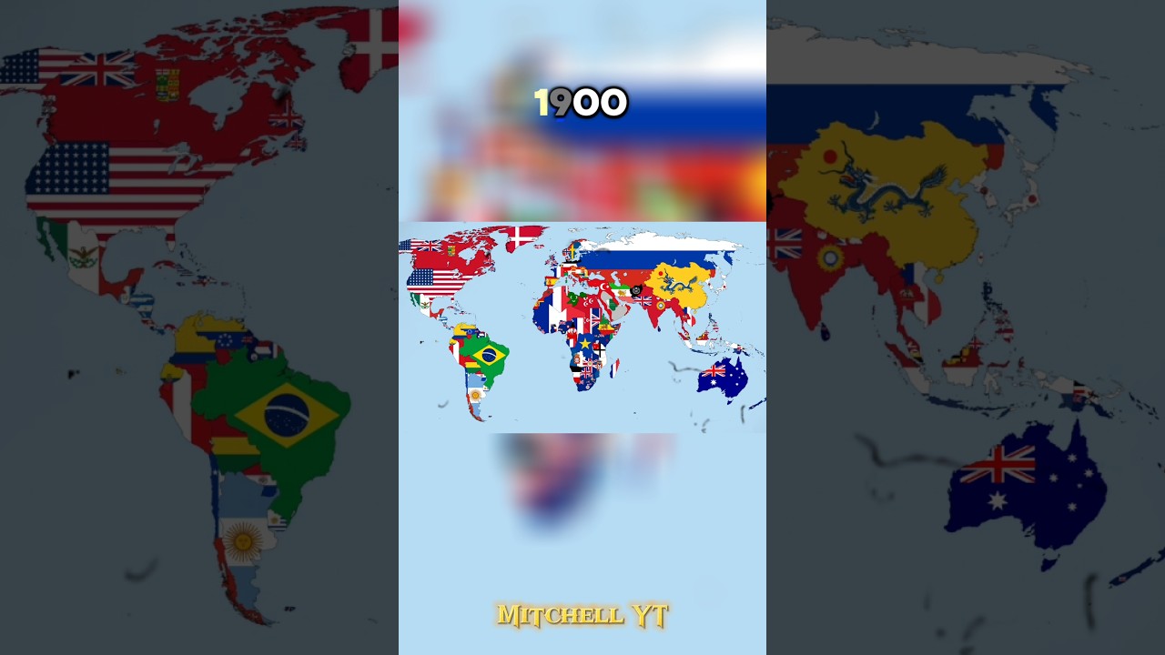 World map from 1945 to 1200 | #thenvsnow #borderbattle #history #countryballs #ww2rebuilder