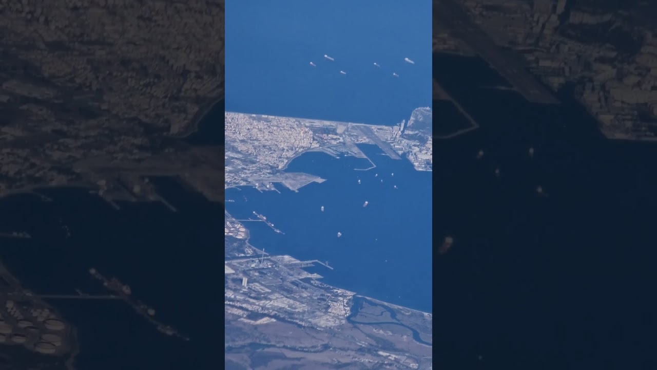 Gibraltar From The Air - Gibilterra dal cielo #canarias #gibraltar #spain #sky #gibilterra