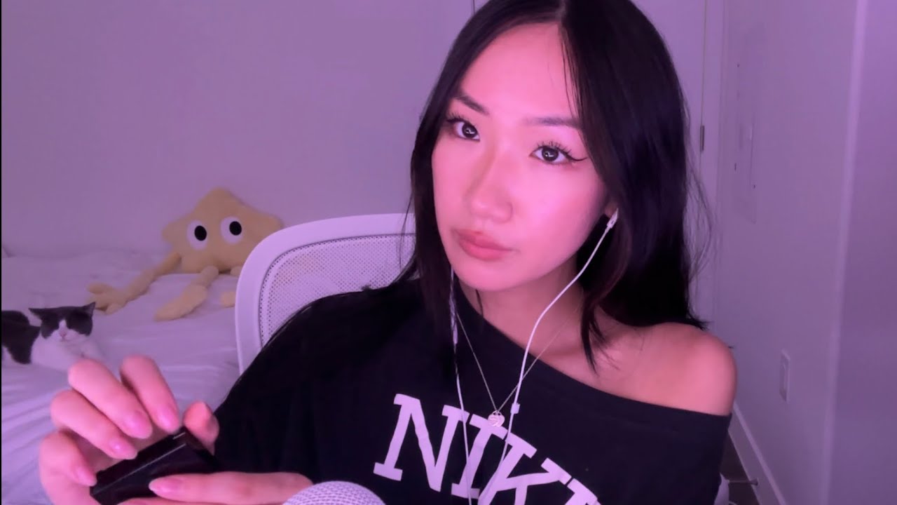 ASMR my makeup! tapping and whispering | part 2
