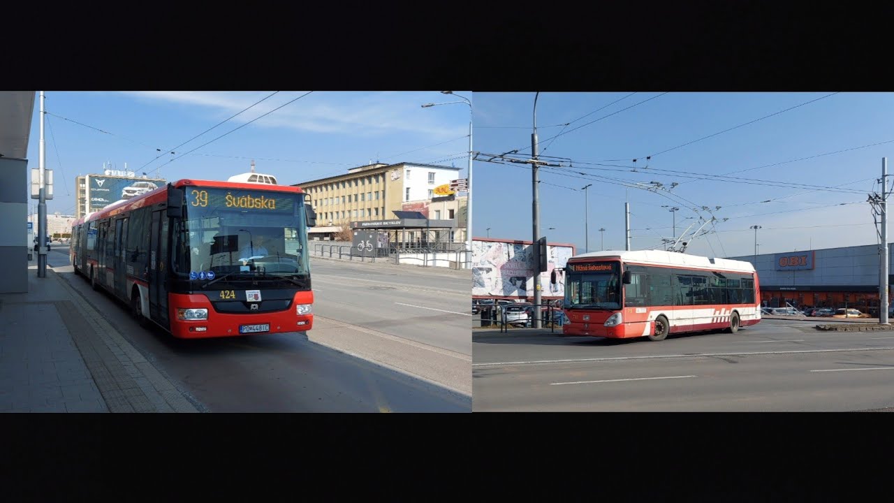 MHD Prešov: Autobus a trolejbus v zastávke Železničná stanica