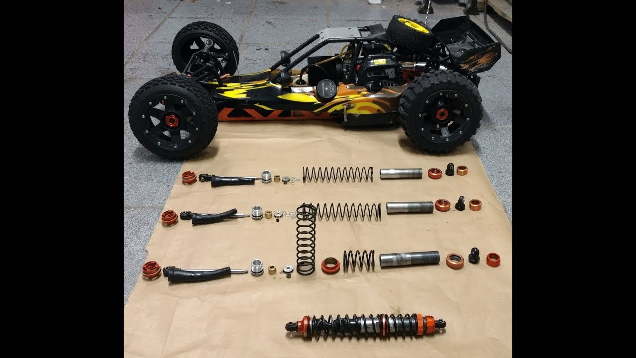 Consertando os amortecedores do Baja 1/5