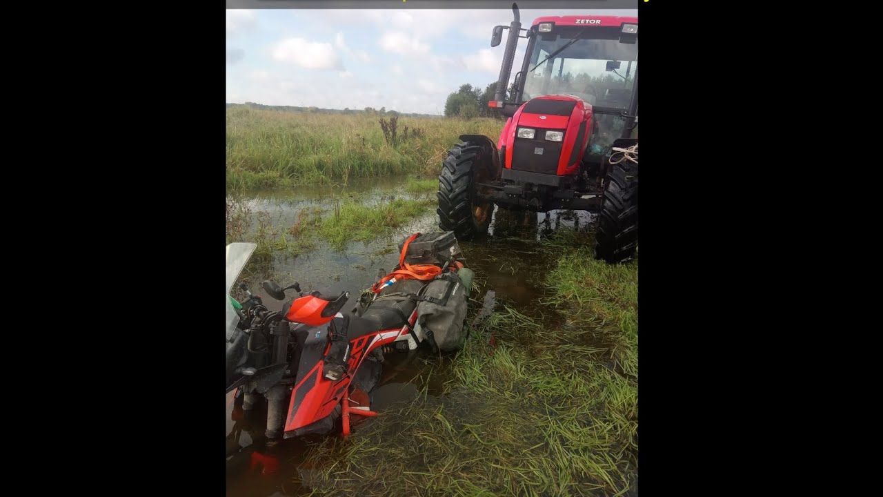 TET Polsko 2021, aneb jak utopit motorku, trans euro trail Poland, how to drown a motorcycle