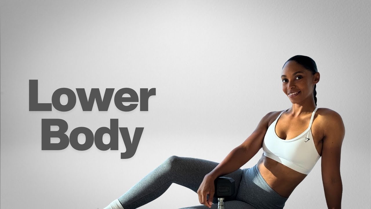 20 minute LEGS and GLUTES Lower Body Dumbbell Workout for Toning & Shaping
