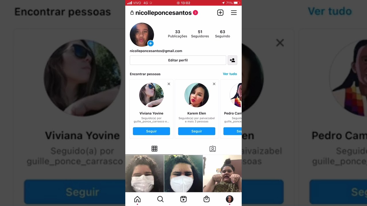 Criando conta no Instagram (sonho meu)