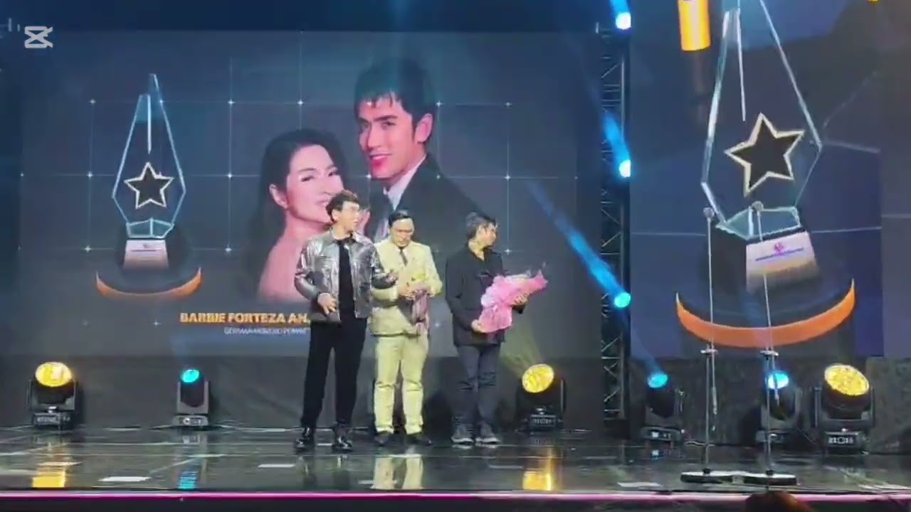 Mayor Marcos Mamay presents German Moreno Power Tandem Awards to David Licauco and Barbie Fortesa