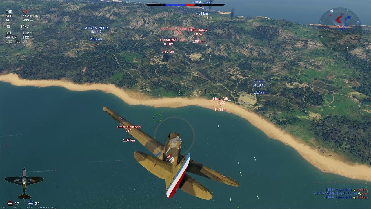 War Thunder; P-40F-5 Lafayette; Good plane with very good guns; Air Arcade
