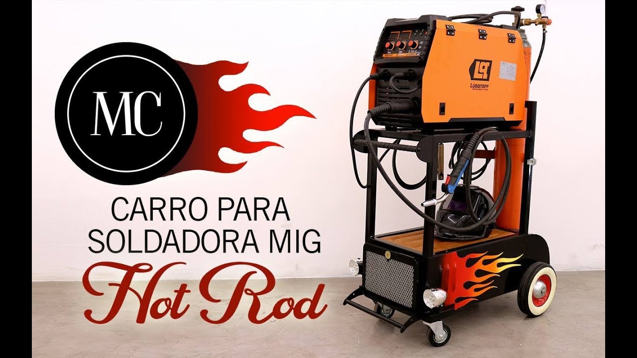 Carro para soldadora mig Hot Rod / Welding cart Hot Rod style.
