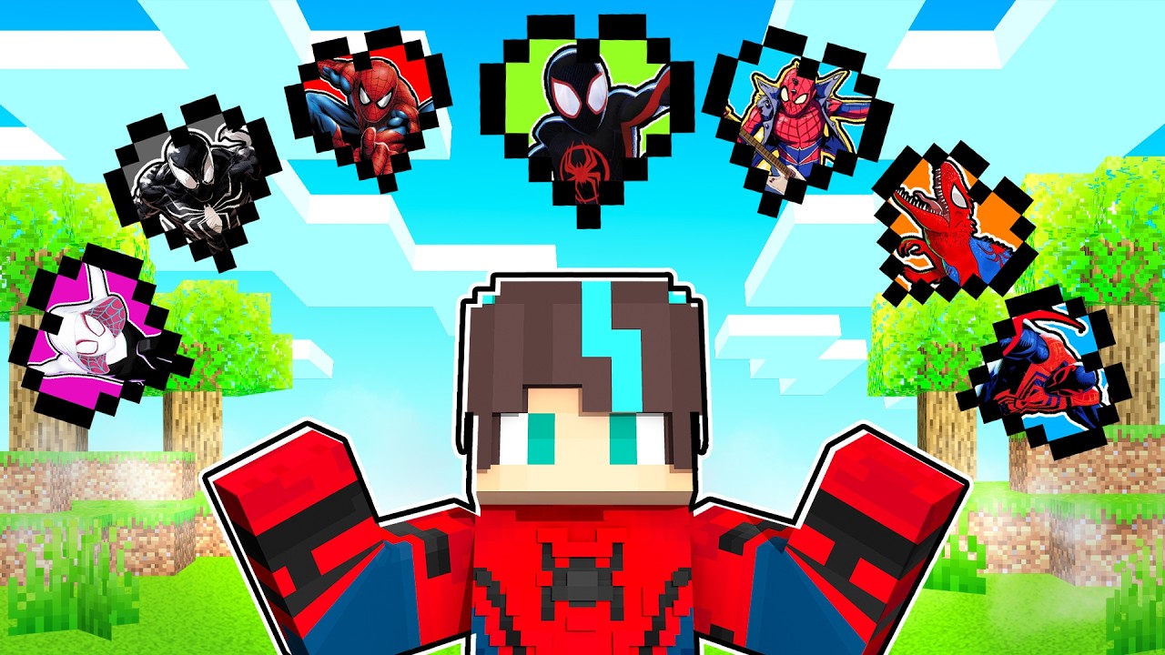 ¡Minecraft PERO hay CORAZONES de SPIDERMAN! 😱💥