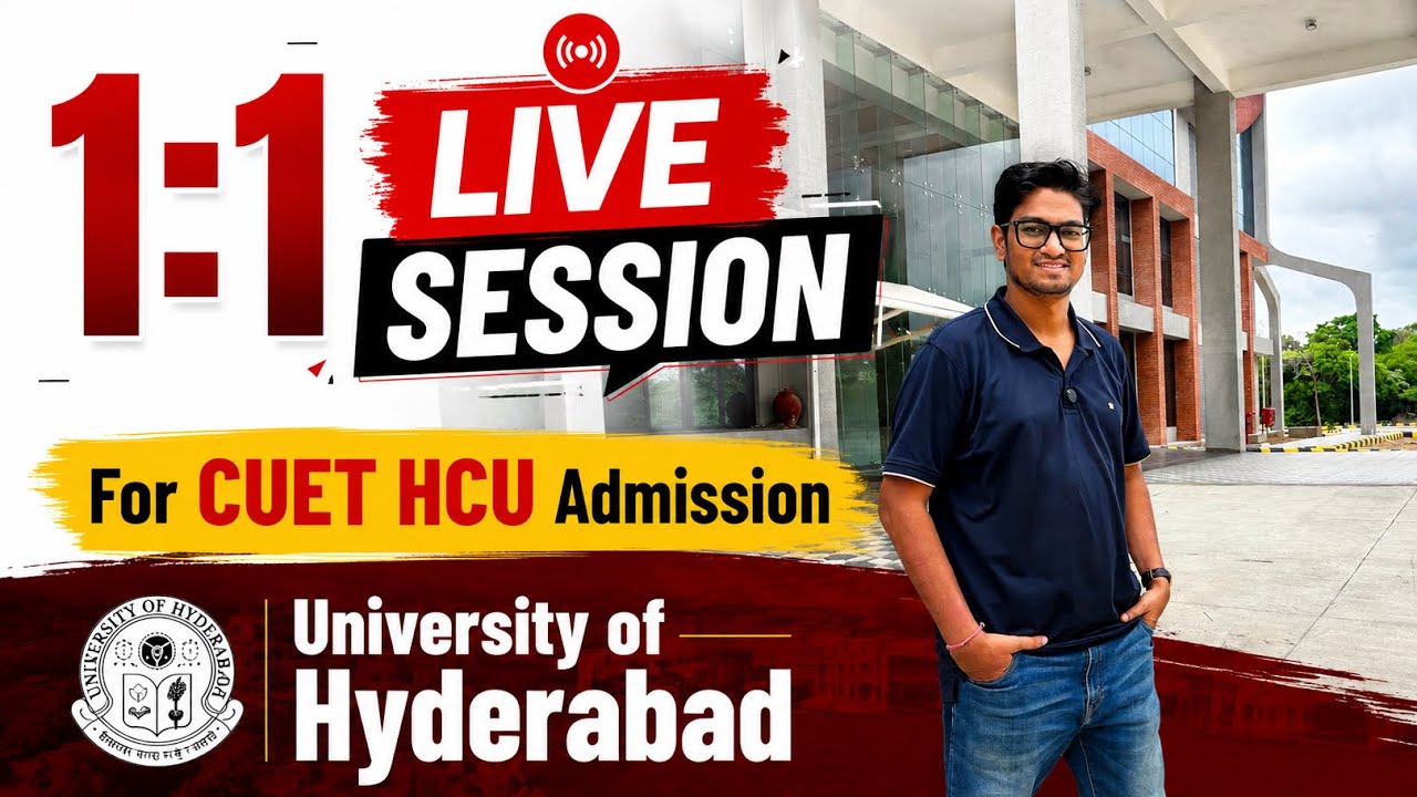 Ask Anything! 1:1 Live Doubt Session for HCU Admission || University of Hyderabad 