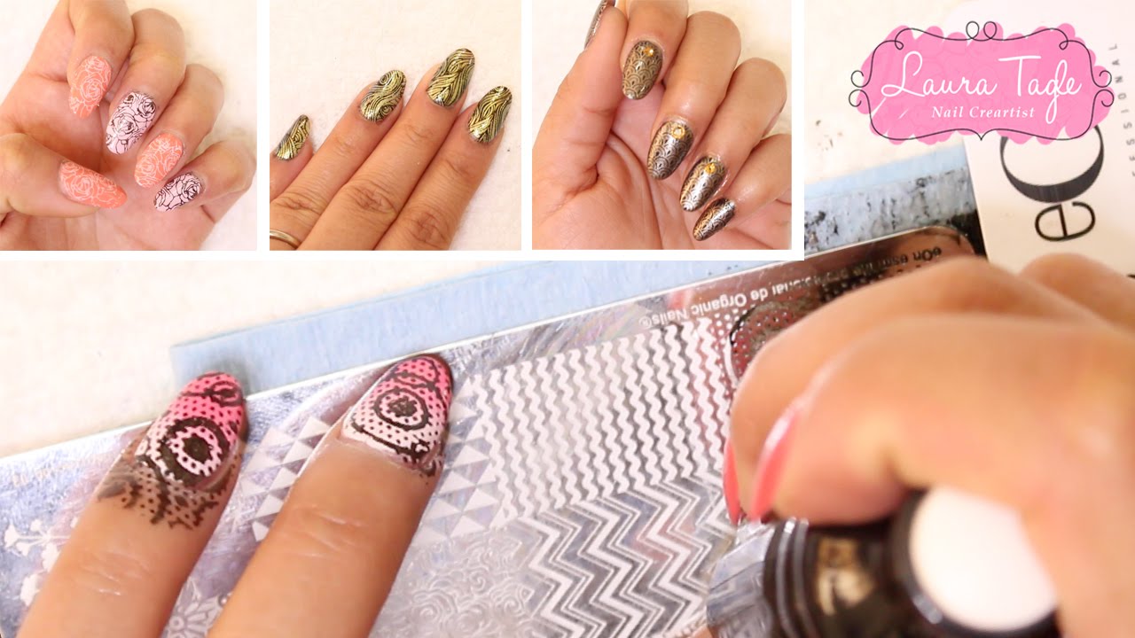4 Diseños fáciles con SELLOS de Organic Nails