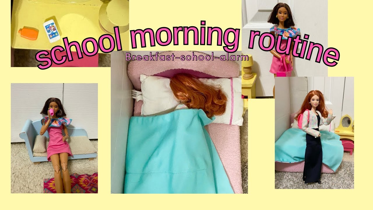 School morning routine! Barbie sisters vlog their morning. Barbie--morning routine-Elsita and Anita 