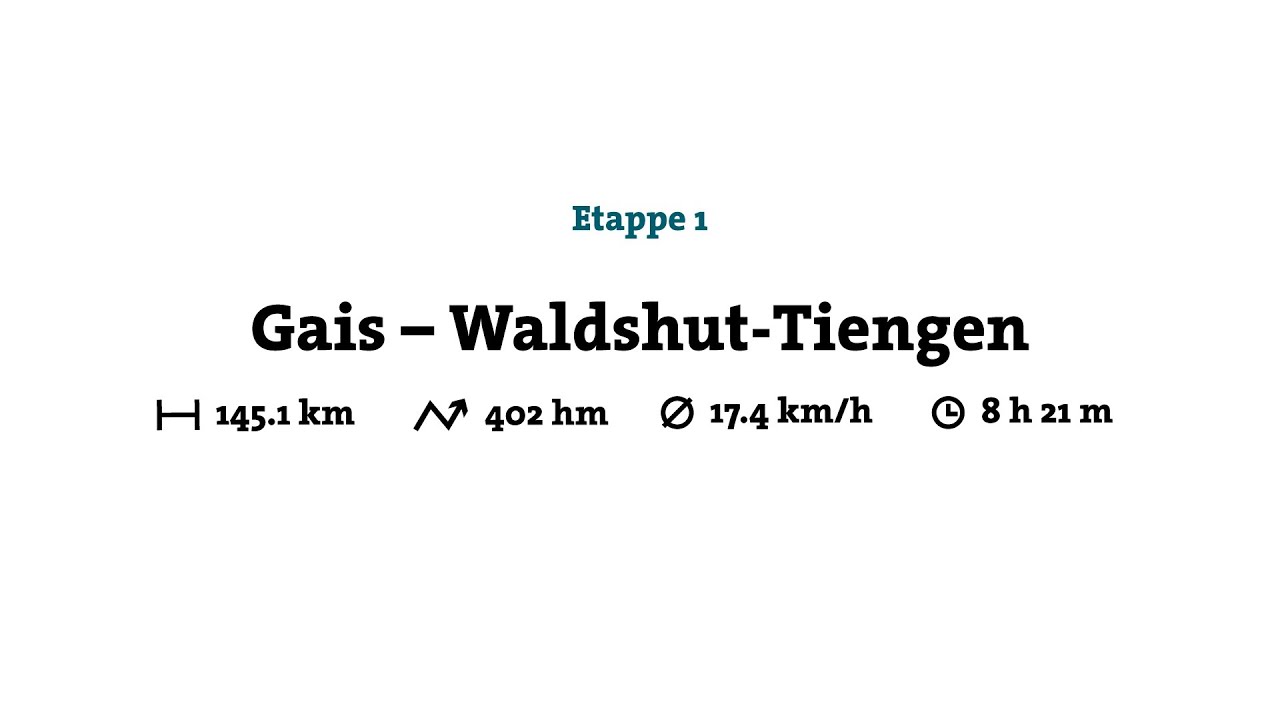 Veloreise Etappe 1/14: Gais &ndash; Waldshut-Tiengen