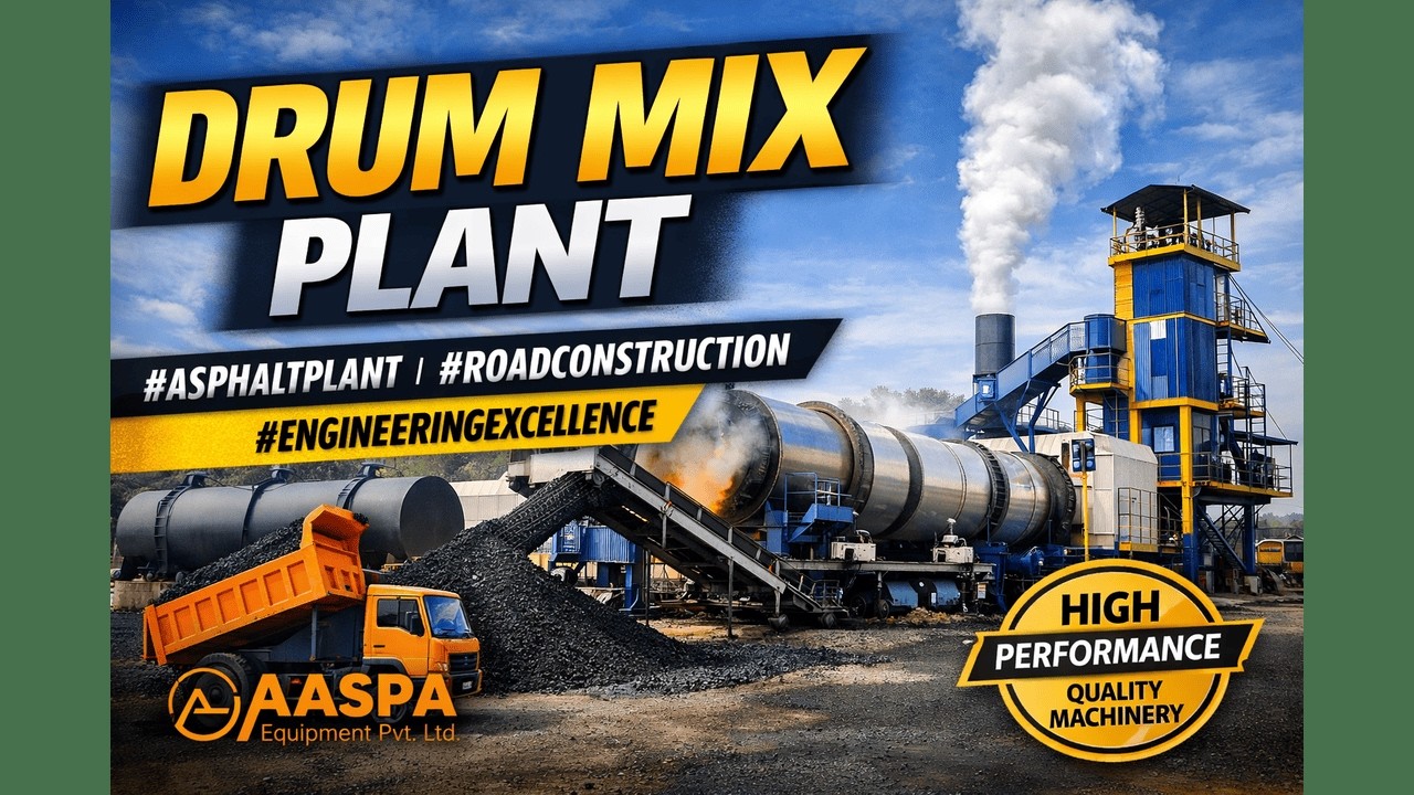 AASPA Mini Mobile Asphalt Drum Mix / Hot Mix Plant #constructionequipment #minidrummixplant #viral