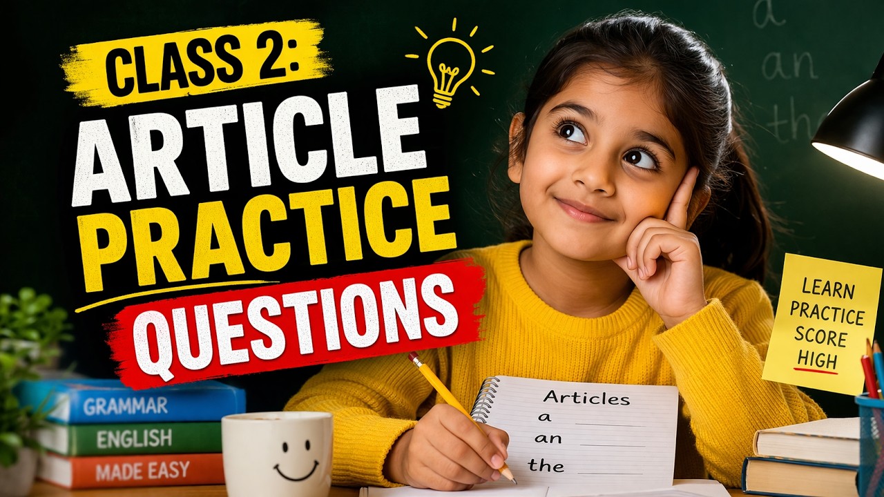 Articles (A, An, The) | English Grammar Questions for Class 2