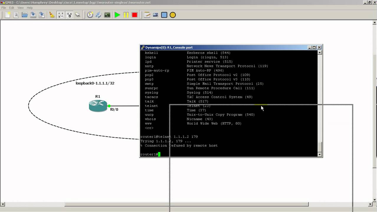 BGP - iBGP peering between loopback interfaces
