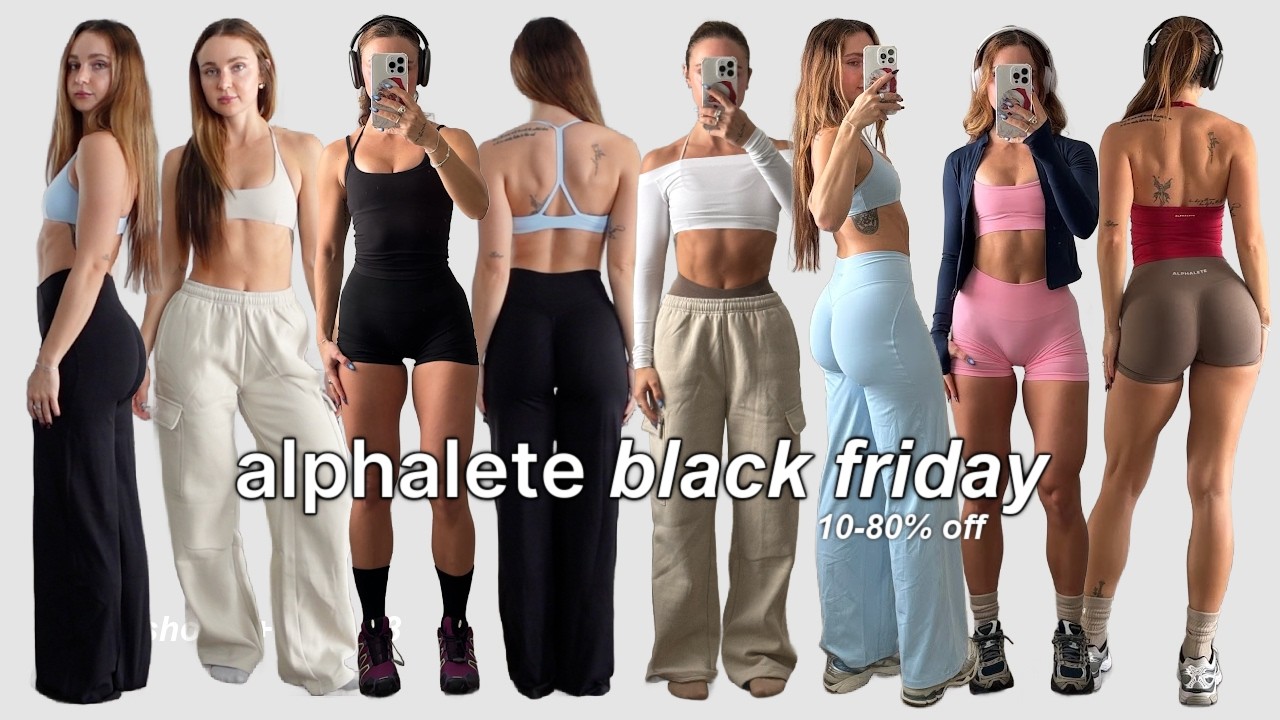 the biggest activewear try on haul of the year. ALPHALETE BLACK FRIDAY.