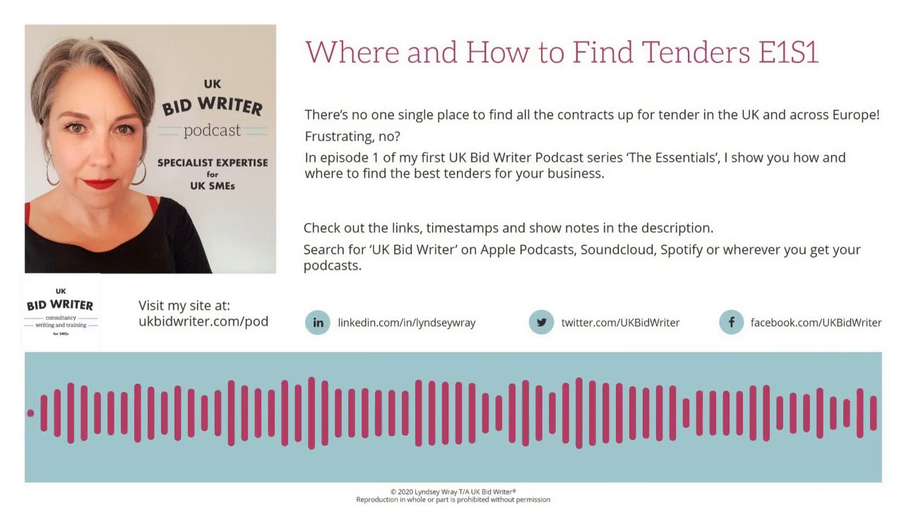 Where to find tenders E1S1