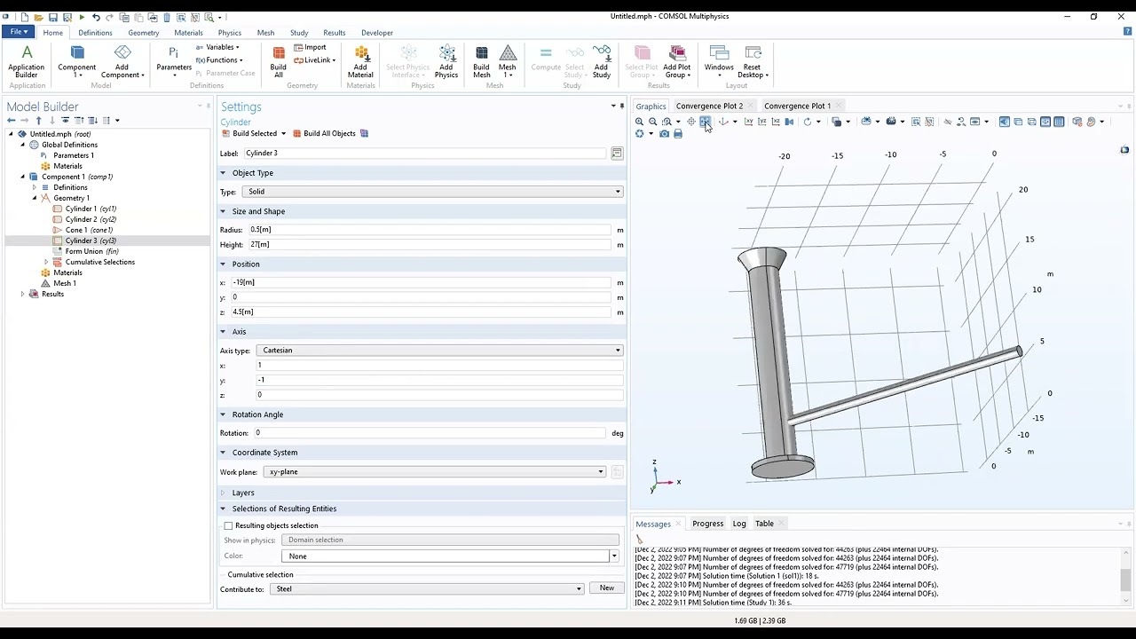 HOW TO BUILD 3D COMPLEX GEOMETRY IN COMSOL