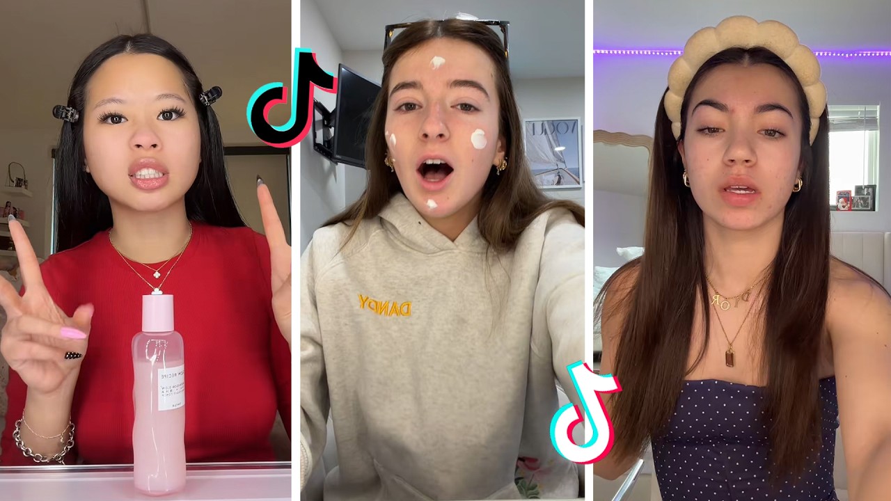 Makeup Tutorial Tiktok Compilation - GRWM  ( Get Ready With Me ) ❤️(Skincare, Makeup, Outfits) 1879