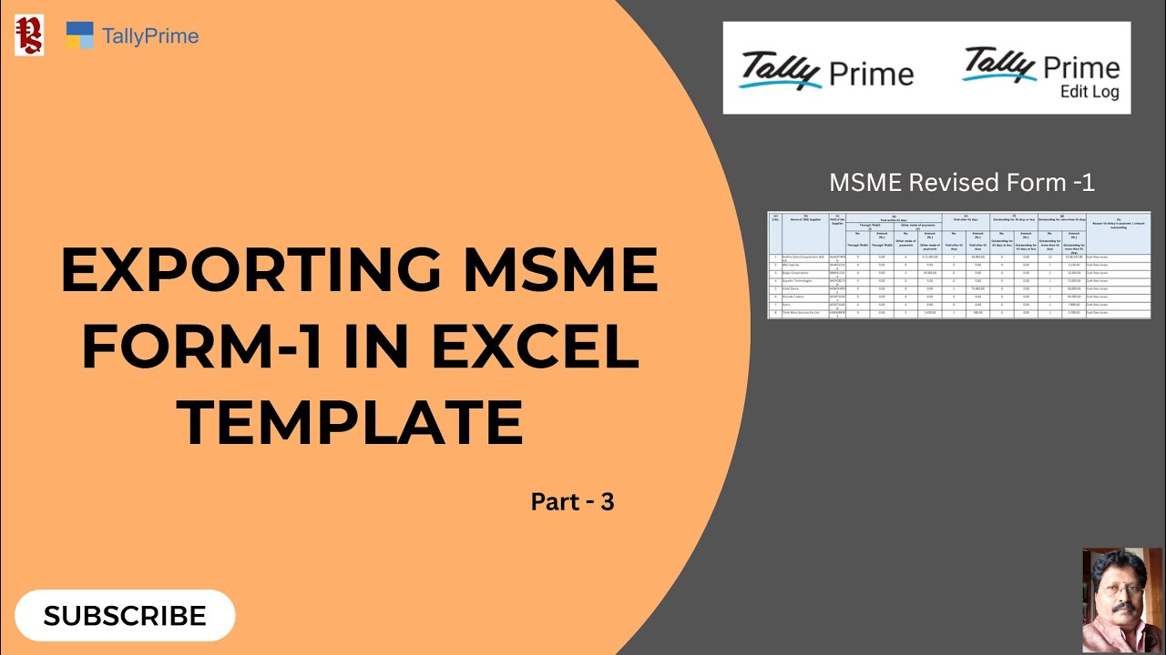 Exporting MSME Form-1 to Excel Template