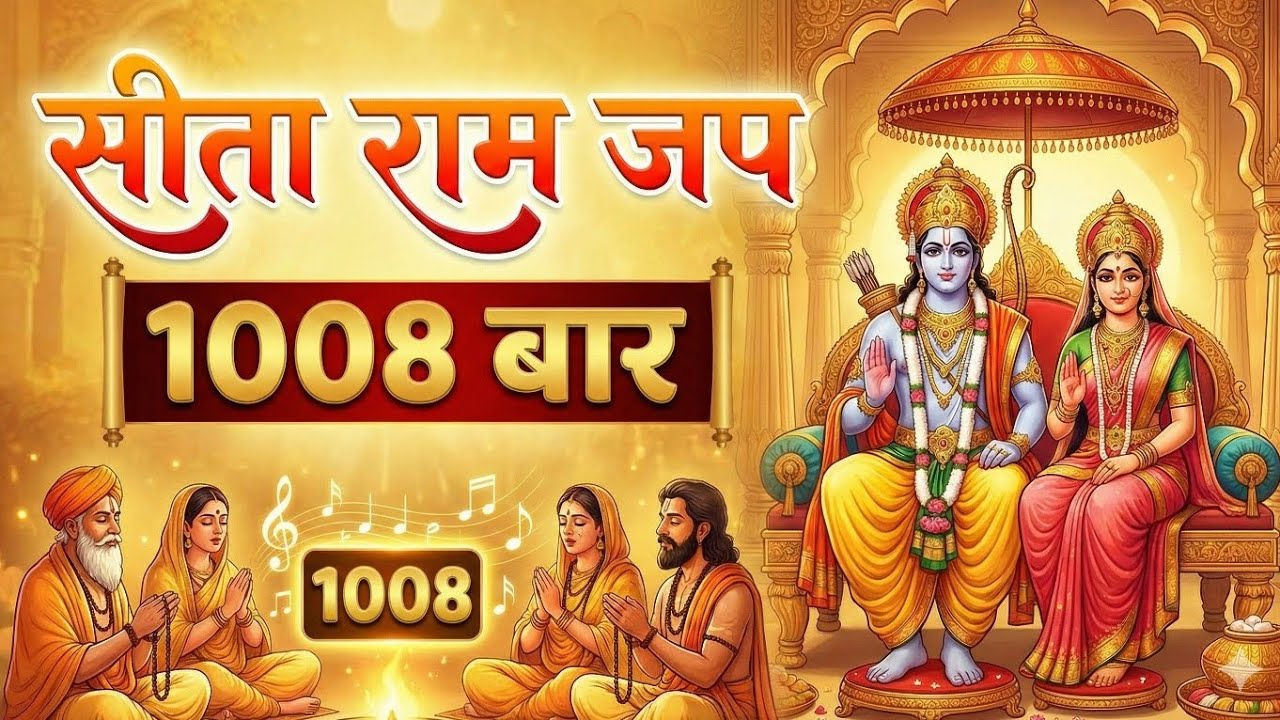 Sita raam jaap|सीताराम सीताराम| 108 जाप से धन लाभ ,नकारात्मकता दूर बुद्धि तेज होती है|naam jap anil