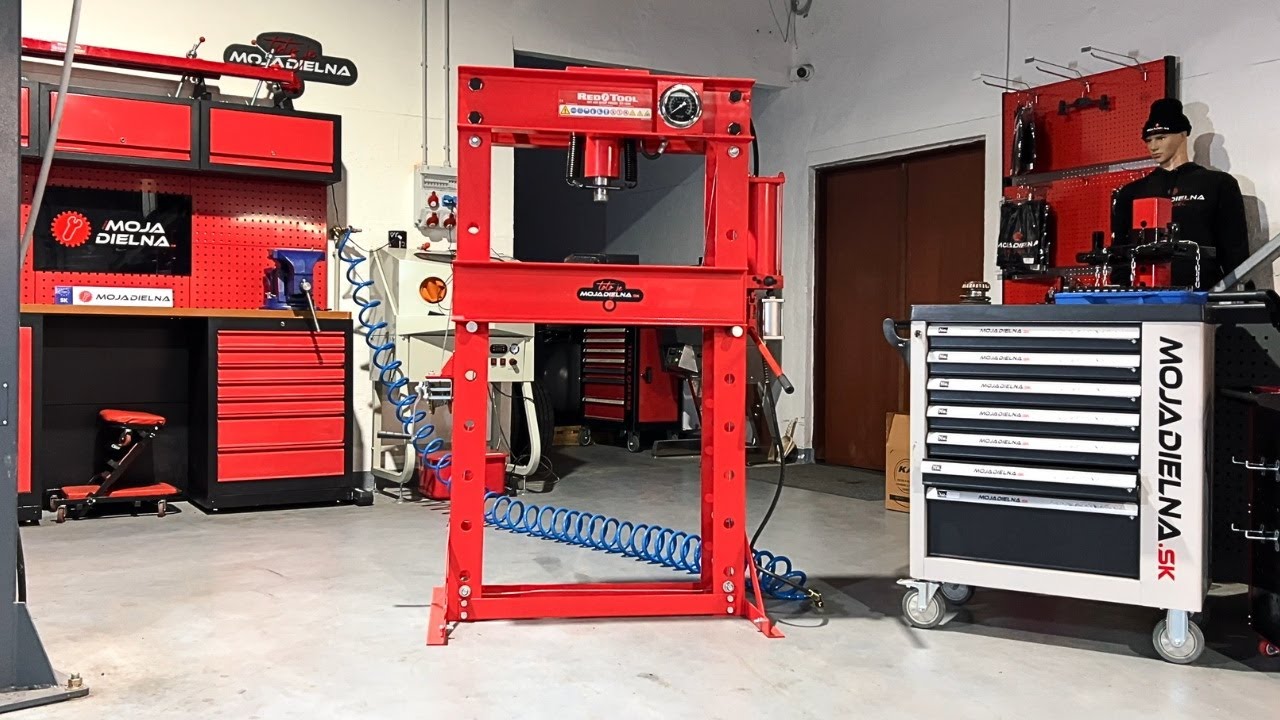 Hydraulick&yacute; lis 50T REDTOOL s pneumatick&yacute;m pohonom &ndash; uk&aacute;žka použitia