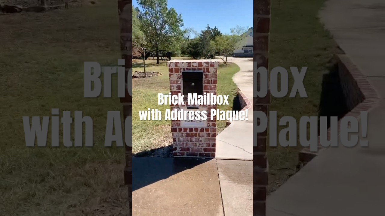 Red Brick Mailbox with Address Plaque in Frisco TX | #CustomMailbox