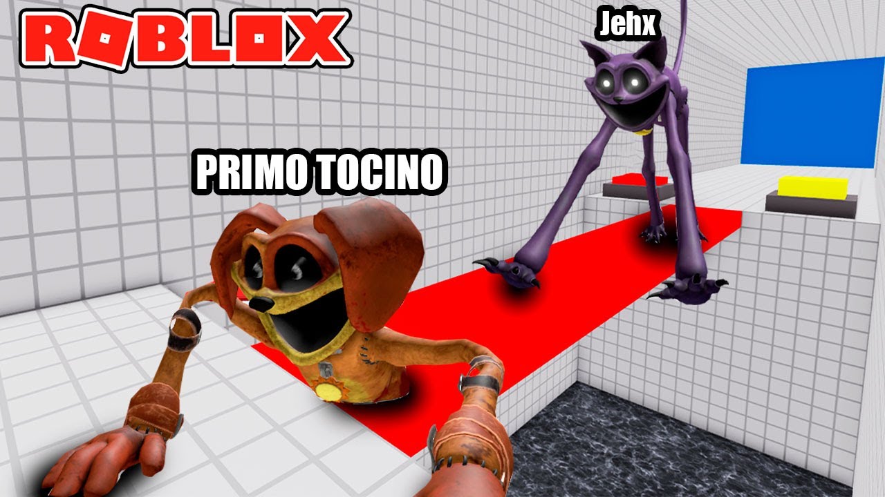 EL PRIMO TOCINO Y JEHX SE TRANSFORMAN EN CATNAP Y DOGDAY PARA PASAR ESTE OBBY | JehxTp