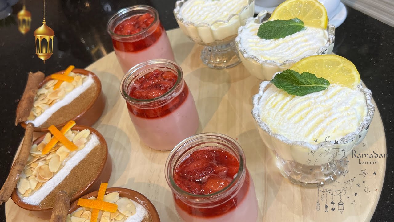 شهيوات رمضان 3 اشكال تحلية باردة تنفعك لوجبة السحور منعشة لذيذة واقتصادية