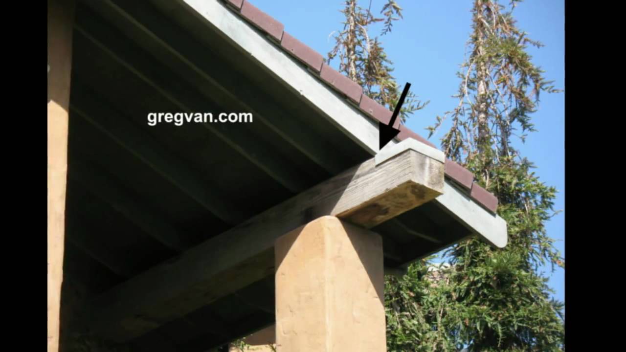 Metal Flashing Over Exterior Wood Beam - Building And Construction