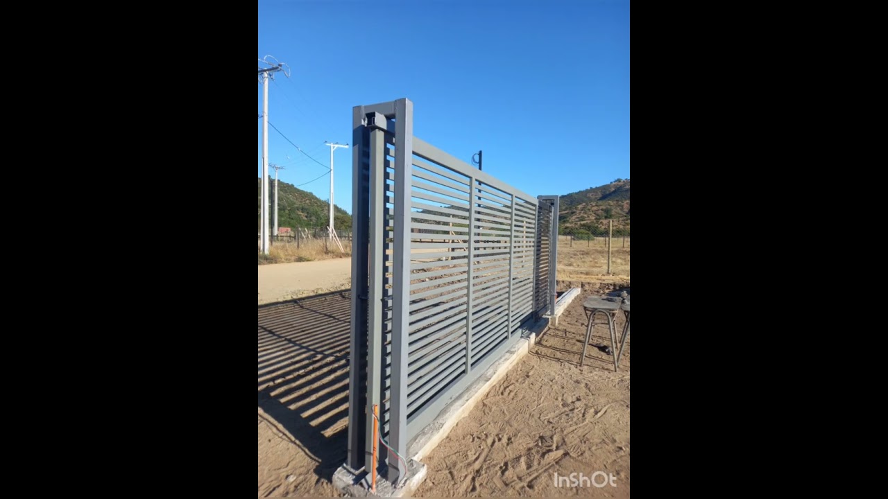 fabricacion portón corredizo en parcela ( proceso completo)