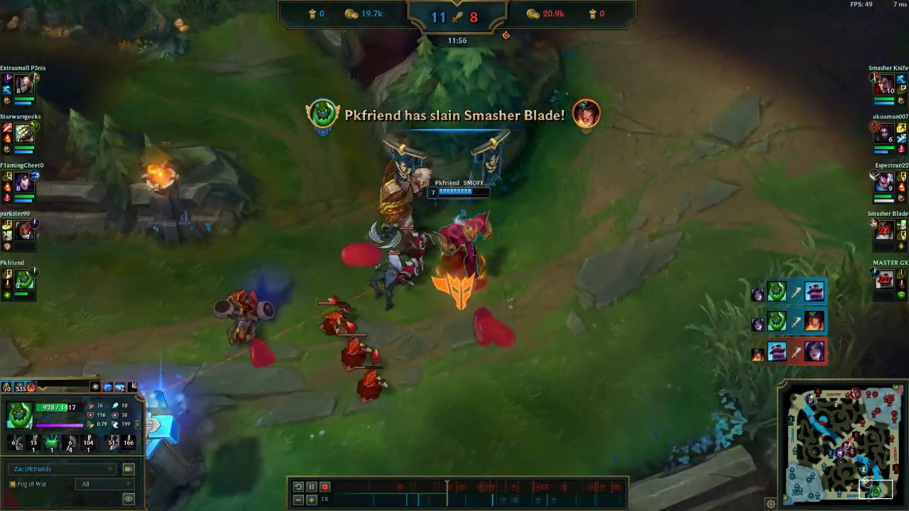 Literal Murderer Playing Zac Support Kills Enemy Bot Lane